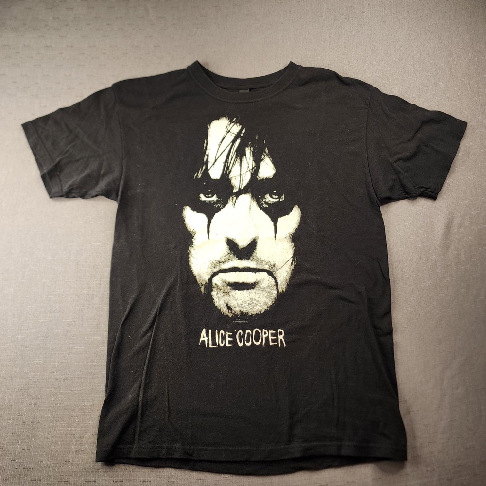 Alice Cooper 2014 North America Tour Date T Shirt Black Mens Size Medium Rock